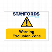 Bespoke Exclusion Zone Signs