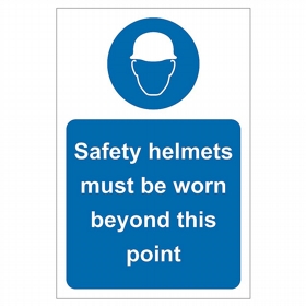 Safety Helmets Must Be Worn Sign