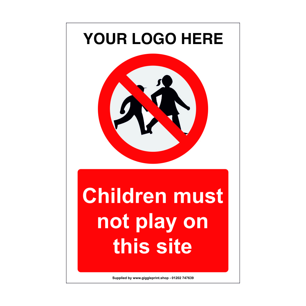 No Children Site Safety Sign