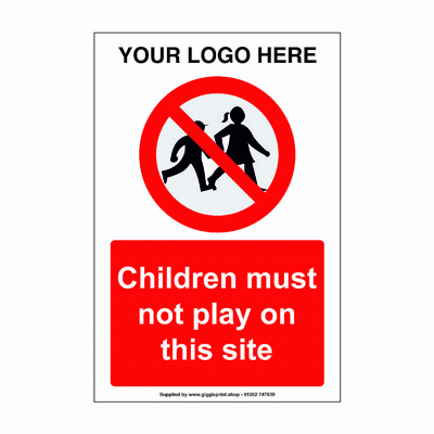 No Children Site Safety Sign