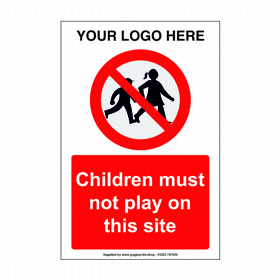 No Children On Site Safety Sign