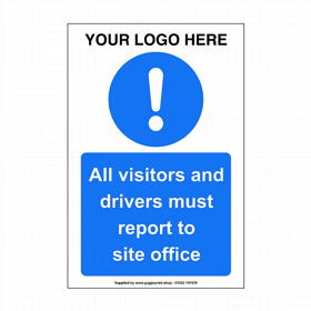 Visitors To Site Office Safety Sign